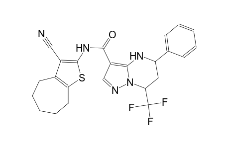N-(3-cyano-5,6,7,8-tetrahydro-4H-cyclohepta[b]thien-2-yl)-5-phenyl-7-(trifluoromethyl)-4,5,6,7-tetrahydropyrazolo[1,5-a]pyrimidine-3-carboxamide