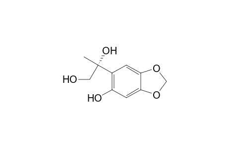 1,2-Propanediol, 2-(6-hydroxy-1,3-benzodioxol-5-yl)-, (R)-