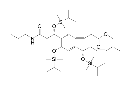 1-Methyl ester of 11-propylamide-9,12,15-tris{[(dimethylisopropyl)silyl]oxy}derivative