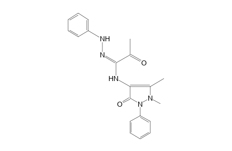 N-(2,3-dimethyl-5-oxo-1-phenyl-3-pyrazolin-4-yl)pyruvamide, 1-phenylhydrazone