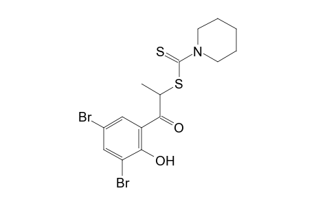 3',5'-DIBROMO-2'-HYDROXY-2-MERCAPTOPROPIOPHENONE, 2-(1-PIPERIDINECARBODITHIOATE)