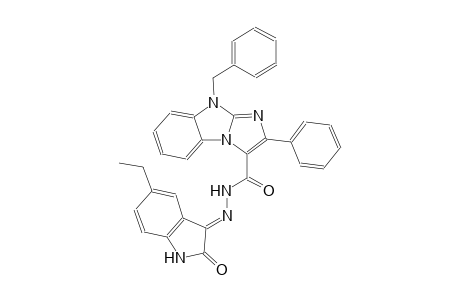 9-benzyl-N'-[(3E)-5-ethyl-2-oxo-1,2-dihydro-3H-indol-3-ylidene]-2-phenyl-9H-imidazo[1,2-a]benzimidazole-3-carbohydrazide
