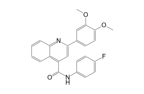 2-(3,4-dimethoxyphenyl)-N-(4-fluorophenyl)-4-quinolinecarboxamide