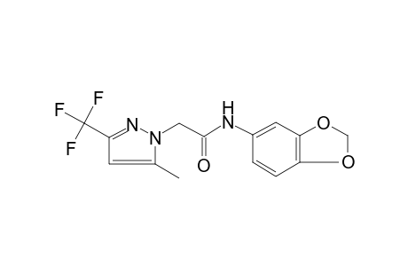 N-(1,3-benzodioxol-5-yl)-2-[5-methyl-3-(trifluoromethyl)-1H-pyrazol-1-yl]acetamide