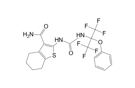 2-[(([2,2,2-Trifluoro-1-phenoxy-1-(trifluoromethyl)ethyl]amino)carbonyl)amino]-4,5,6,7-tetrahydro-1-benzothiophene-3-carboxamide