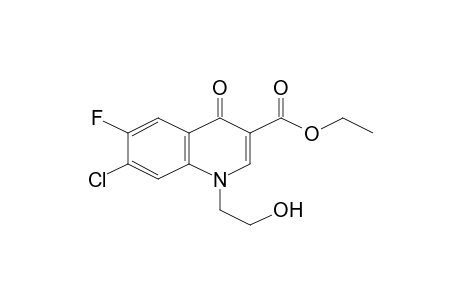 7-Chloro-6-fluoro-1-(2-hydroxyethyl)-4-oxo-1,4-dihydroquinoline-3-carboxylic acid, ethyl ester