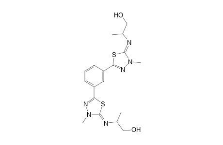 2,2'-META-PHENYLENE-BIS-[4,5-DIHYDRO-5-(1-HYDROXYMETHYLETHYLIMINO)-4-METHYL-1,3,4-THIADIAZOLE]