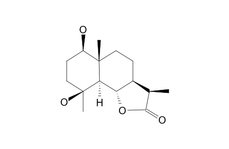 1-BETA,4-BETA-DIHYDROXY-EUDESMAN-5-ALPHA,6-BETA,7-ALPHA,11-ALPHA-H-12,6-OLIDE;1-BETA-HYDROXY-4,11-DIEPICOLARTIN