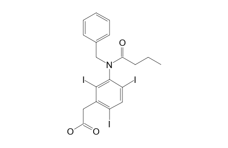 [3-(N-benzylbutyramido)-2,4,6-triiodophenyl]acetic acid