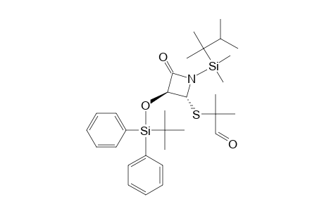 Propanal, 2-[[3-[[(1,1-dimethylethyl)diphenylsilyl]oxy]-1-[dimethyl(1,1,2-trimethylpropyl)silyl]-4-oxo-2-azetidinyl]thio]-2-methyl-, (2R-trans)-