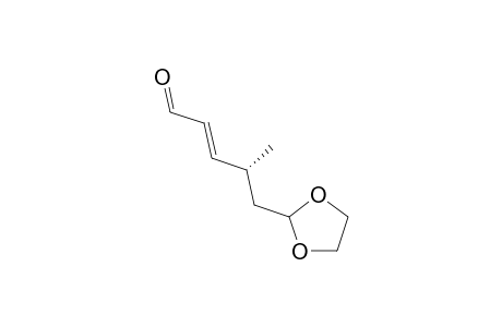 (R,E)-5-(1,3-dioxolan-2-yl)-4-methylpent-2-enal