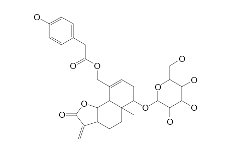 1-BETA-O-BETA-D-GLUCOPYRANOSYL-15-O-(PARA-HYDROXYPHENYLACETYL)-5-ALPHA,6-BETA-H-EUDESMA-3,11-(13)-DIEN-12,6-ALPHA-OLIDE