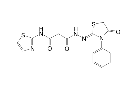 12-[3'-(2"-Thiazolamino)-3'-oxopropanehydrazono]-3-phenyl-4-thiazolidinone