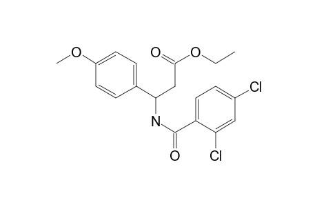 Propionic acid, 3-(2,4-dichlorobenzoylamino)-3-(4-methoxyphenyl)-, ethyl ester