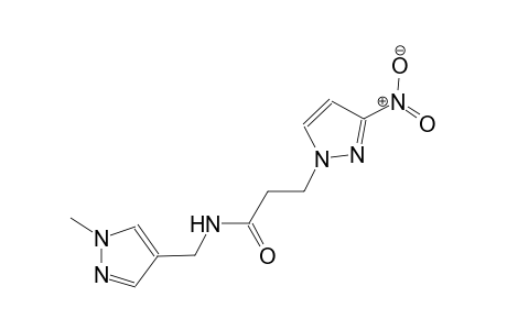 N-[(1-methyl-1H-pyrazol-4-yl)methyl]-3-(3-nitro-1H-pyrazol-1-yl)propanamide