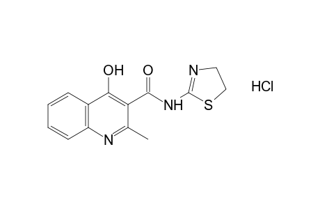 4-hydroxy-2-methyl-N-(2-thiazolin-2-yl)-3-quinolinecarboxamide, monohydrochloride