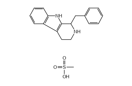 METHANESULFONIC ACID, COMPOUND WITH 1-BENZYL-2,3,4,9-TETRAHYDRO-1H-PYRIDO[3,4-b]INDOLE