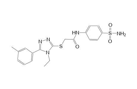 N-[4-(aminosulfonyl)phenyl]-2-{[4-ethyl-5-(3-methylphenyl)-4H-1,2,4-triazol-3-yl]sulfanyl}acetamide