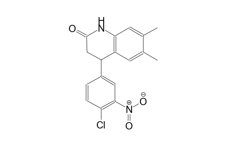 2(1H)-quinolinone, 4-(4-chloro-3-nitrophenyl)-3,4-dihydro-6,7-dimethyl-