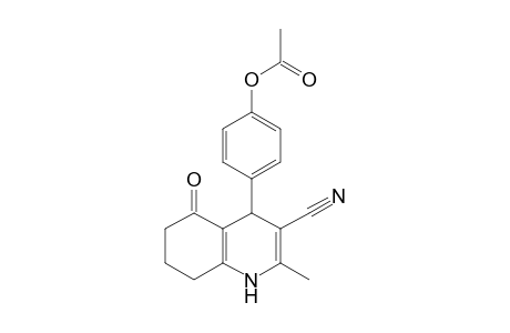 4-(3-Cyano-2-methyl-5-oxo-1,4,5,6,7,8-hexahydro-4-quinolinyl)phenyl acetate