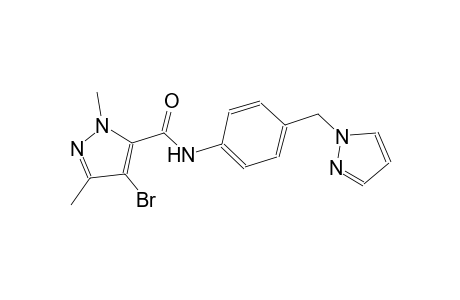 4-bromo-1,3-dimethyl-N-[4-(1H-pyrazol-1-ylmethyl)phenyl]-1H-pyrazole-5-carboxamide