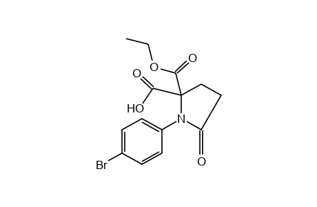 1-(p-bromophenyl)-5-oxo-2,2-pyrrolinedicarboxylic acid, ethyl ester