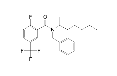 Benzamide, 2-fluoro-5-trifluoromethyl-N-benzyl-N-(hept-2-yl)-