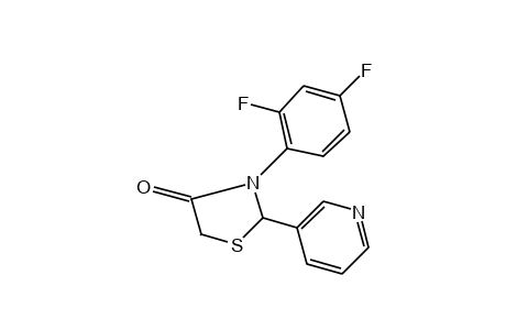 3-(2,4-difluorophenyl)-2-(3-pyridyl)-4-thiazolidinone