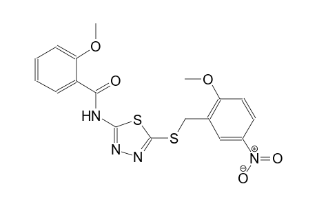 2-methoxy-N-{5-[(2-methoxy-5-nitrobenzyl)sulfanyl]-1,3,4-thiadiazol-2-yl}benzamide