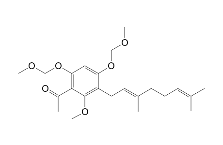 4,6-Bis[(methoxy)methoxy]-2-methoxy-3-(1'-geranyl)acetophenone