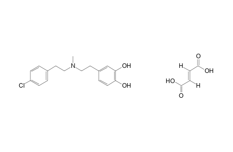 4-{2-[(p-Chlorophenethyl)methylamino]ethyl}pyrocatechol, fumarate