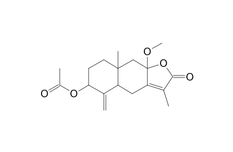 6-Hydroxy-9A-methoxy-3,8A-dimethyl-5-methylidene-4,4A,6,7,8,9-hexahydrobenzo[F][1]benzofuran-2-one acetate