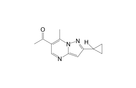 2-cyclopropyl-7-methylpyrazolo[1,5-a]pyrimidin-6-yl methyl ketone