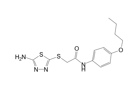 2-[(5-amino-1,3,4-thiadiazol-2-yl)sulfanyl]-N-(4-butoxyphenyl)acetamide