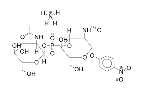 PARA-NITROPHENYL 2-ACETAMIDO-2-DEOXY-3-O-(2-ACETAMIDO-2-DEOXY-ALPHA-D-GLUCOPYRANOSYLPHOSPHO)-BETA-D-GLUCOPYRANOSIDE, AMMONIUM SALT