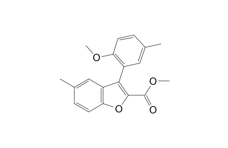 3-(6-methoxy-m-tolyl)-5-methyl-2-benzofurancarboxylic acid, methyl ester