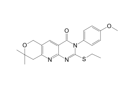 2-(ethylsulfanyl)-3-(4-methoxyphenyl)-8,8-dimethyl-3,6,8,9-tetrahydro-4H-pyrano[3',4':5,6]pyrido[2,3-d]pyrimidin-4-one