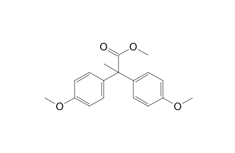 2,2-bis(p-methoxyphenyl)propionic acid, methyl ester