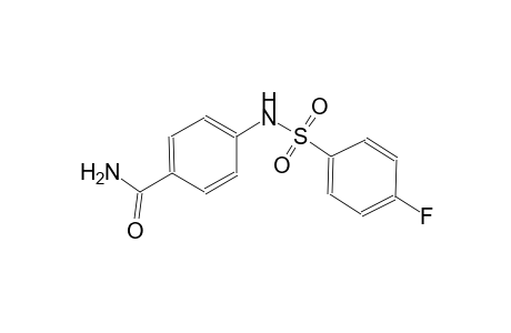 4-{[(4-fluorophenyl)sulfonyl]amino}benzamide