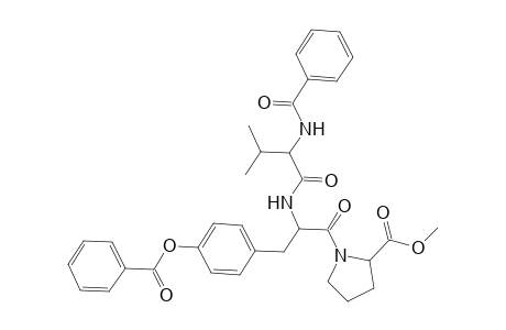 Proline, 1-[N-(N-benzoyl-L-valyl)-L-tyrosyl]-, methyl ester, benzoate (ester), L-