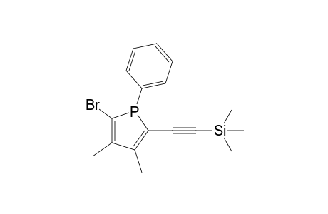 2-(5-bromanyl-3,4-dimethyl-1-phenyl-phosphol-2-yl)ethynyl-trimethyl-silane