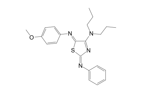 5-(4-Methoxyphenylimino)-4-(di-n-propylamino)-2-(phenylimino)-.deata(3)-thiazoline