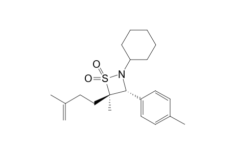 (3R*,4R*)-2-Cyclohexyl-4-methyl-4-(3-methyl-3-butenyl)-3-(4-methylphenyl)-1,2-thiazetidine 1,1-dioxide
