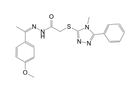 N'-[(Z)-1-(4-methoxyphenyl)ethylidene]-2-[(4-methyl-5-phenyl-4H-1,2,4-triazol-3-yl)sulfanyl]acetohydrazide