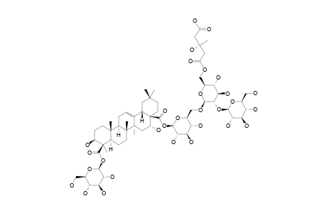 DIANVERSICOSIDE_A;23-O-BETA-D-GLUCOPYRANOSYL-3-BETA,16-ALPHA-DIHYDROXYOLEAN-12-EN-23-ALPHA,28-BETA-DIOIC-ACID-28-O-[[BETA-D-GLUCOPYRANOSYL-(1->2)]-