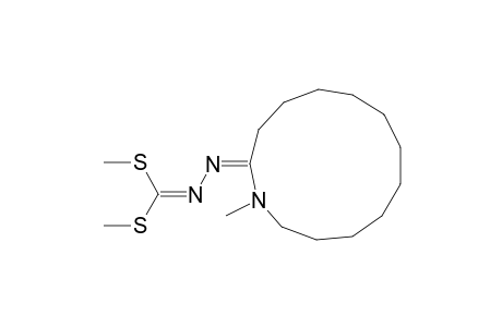 Hydrazine, N-(N-methyl-1-azacyclotridecan-2-ylidene)-N'-[di(methylthio)methylidene]-