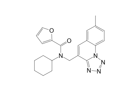 Furan-2-carboxylic acid, cyclohexyl-(7-methyl-1,2,3,9b-tetraazacyclopenta[a]naphthalen-4-ylmethyl)-amide