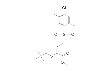 5-tert-butyl-3-{[(4-chloro-2,5-xylyl)sulfonyl]methyl}-2-thiophenecarboxylic acid, methyl ester