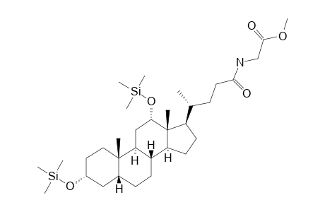 Glycine, N-[(3.alpha.,5.beta.,12.alpha.)-24-oxo-3,12-bis[(trimethylsilyl)oxy]cholan-24-yl]-, methyl ester