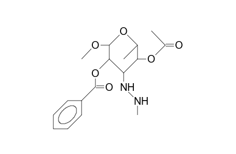 Methyl-4-O-acetyl-2-O-benzoyl-3,6-dideoxy-3-(N-methylhydrazino).alpha.-L-altro-hexopyranoside